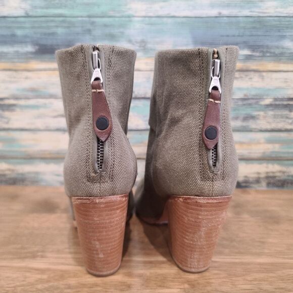 Rag & Bone Newbury Classic Canvas Ankle Boot, Stonewall (Green) - Picture 3 of 7